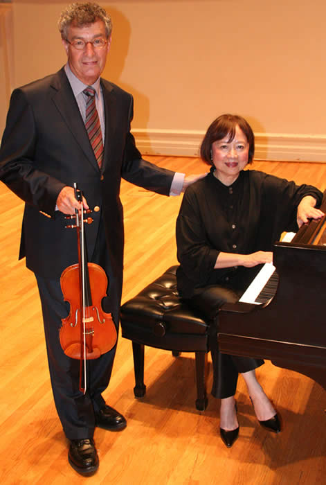 Mimi Tung, piano and Max Rabinovitsj, violin perform at UVA's Old Cabell Hall