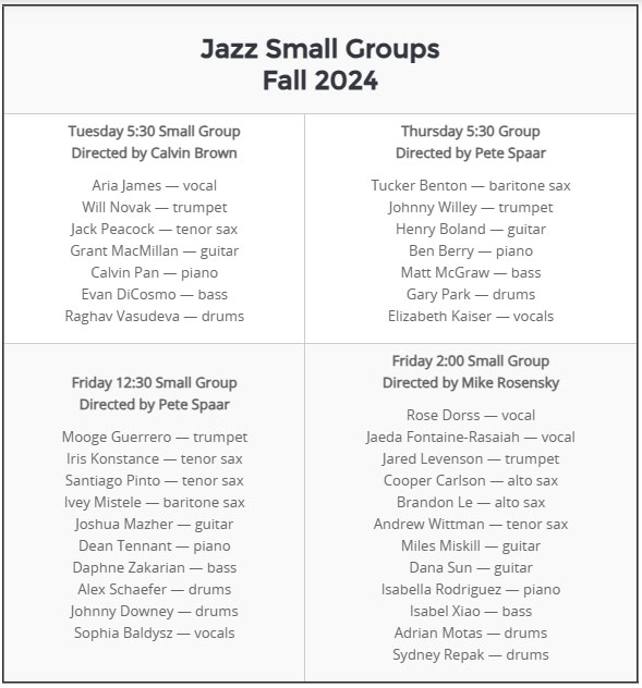 Jazz Groups 2024