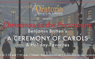 The Oratorio Society of Virginia presents "Christmas at The Paramount"