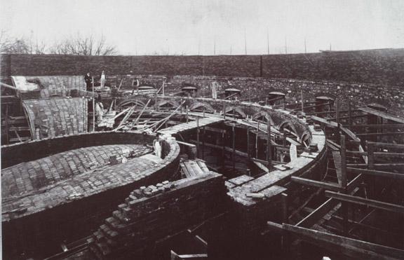 Old Cabell Hall Auditorium under construction circa 1897.    