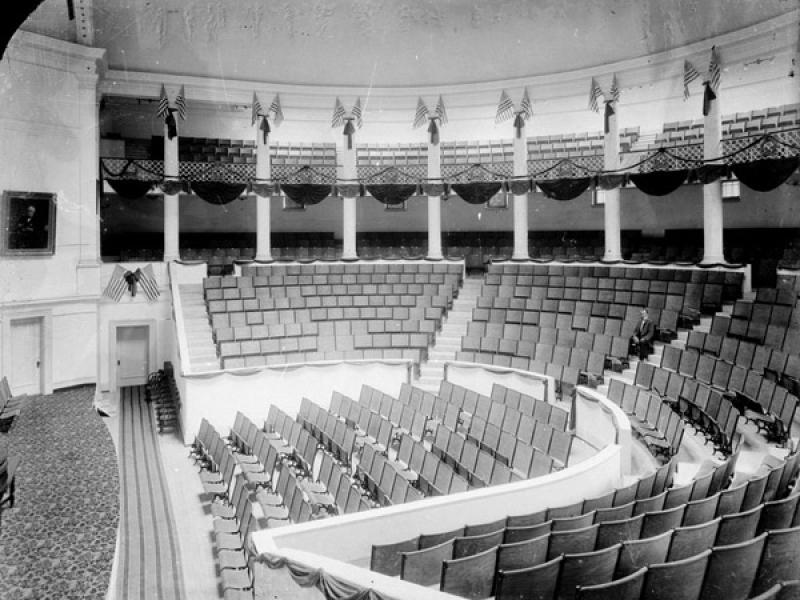 Cabell Hall Auditorium sometime between 1898 and 1905.