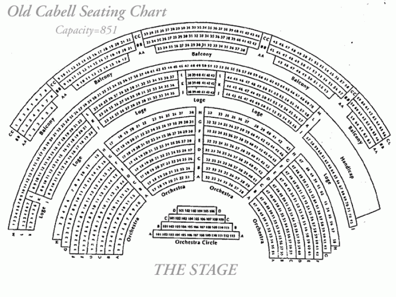 Old Cabell Seating Chart