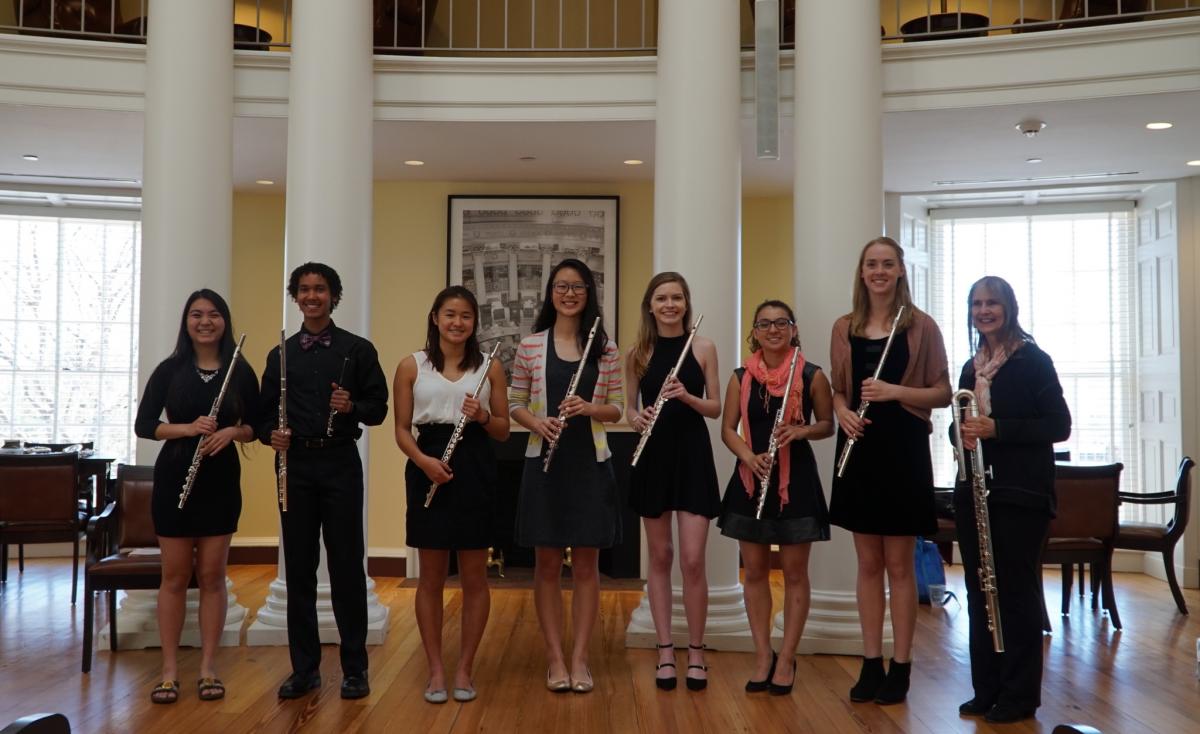 UVA Flute Ensemble in the Rotunda Dome Room