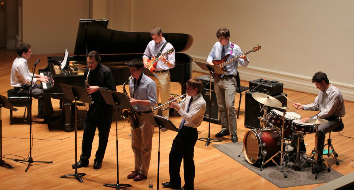Jazz Small Groups on stage in Old Cabell Hall