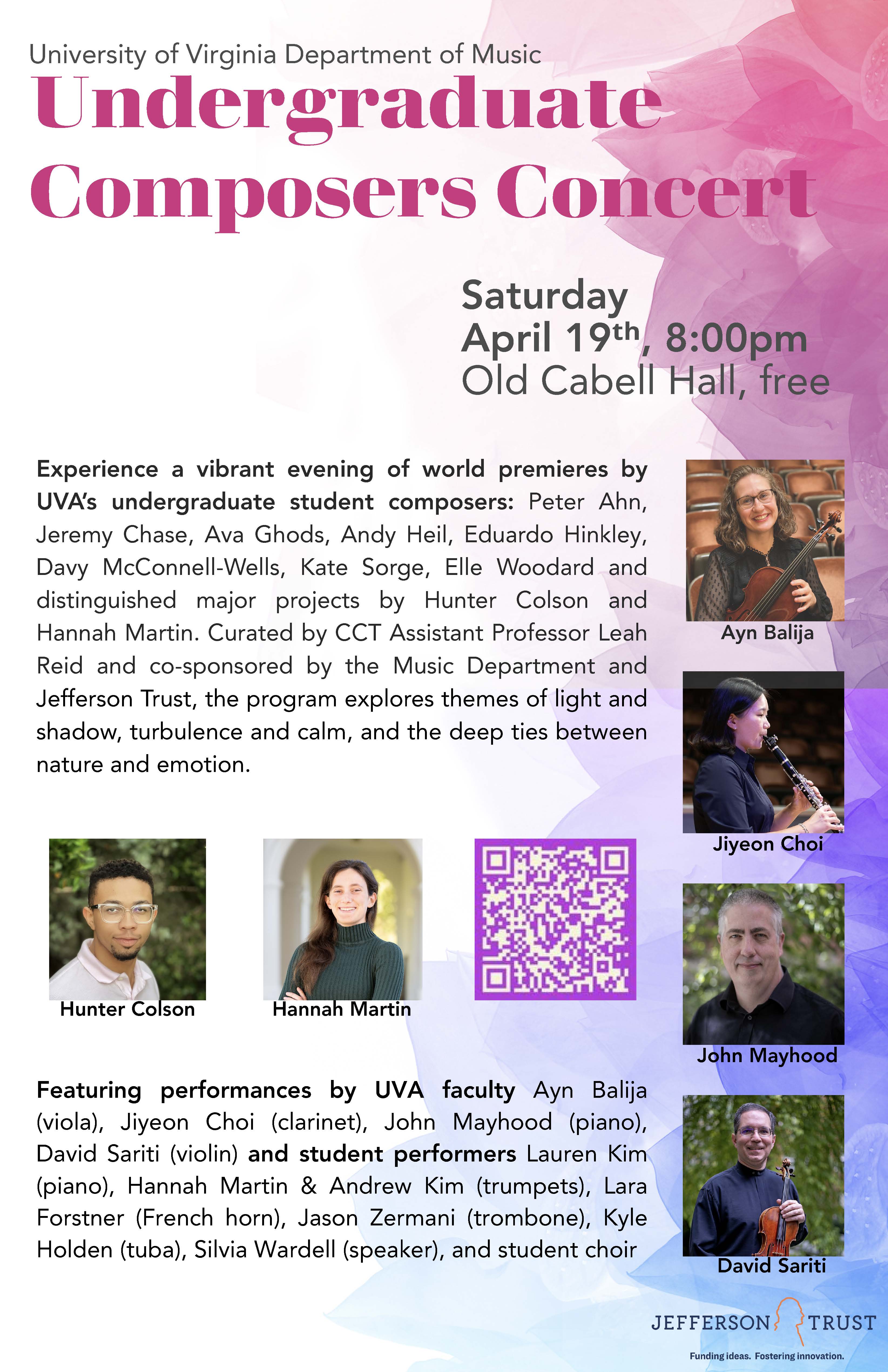 undergraduate composers concert poster 2025