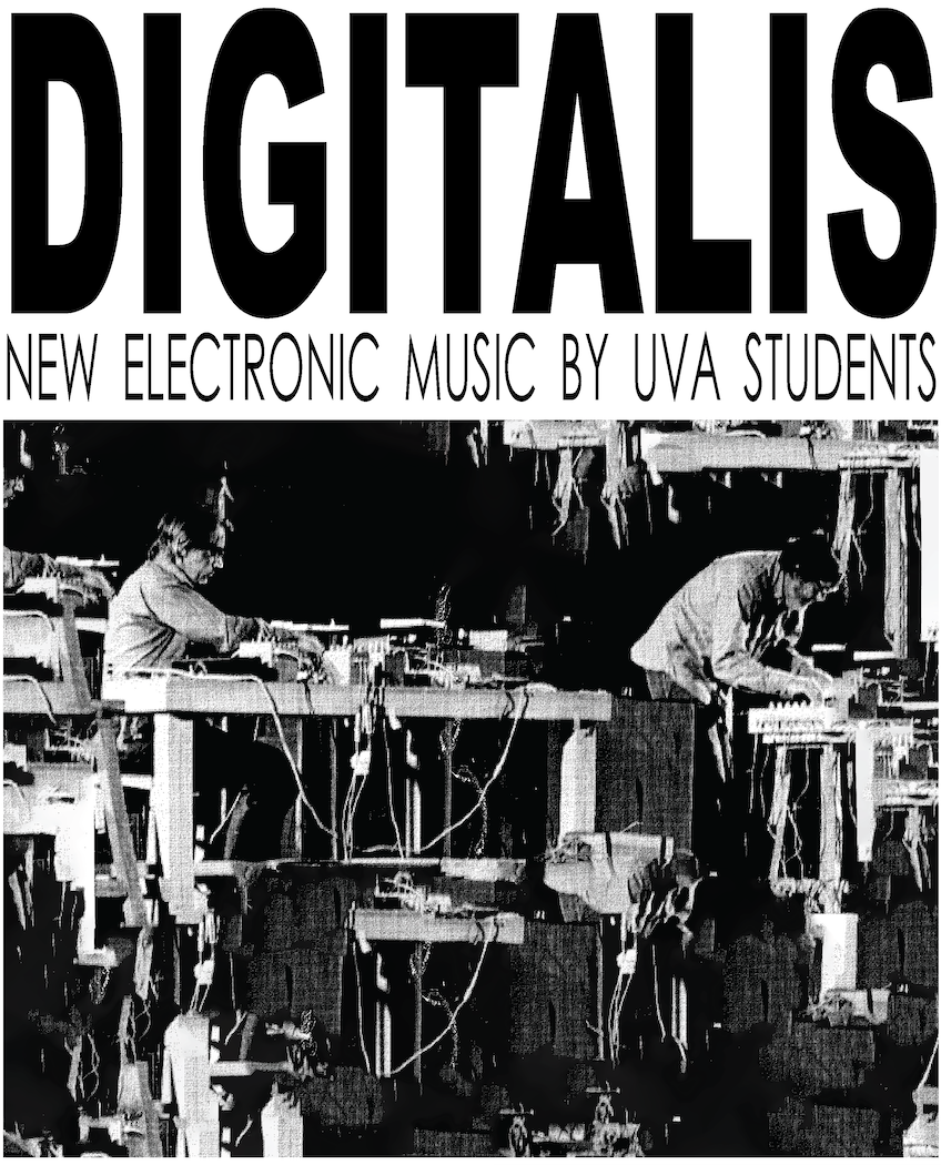 Poster of students with electronics